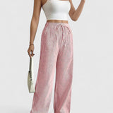 Striped Wide-Leg Cotton Trousers – Relaxed Fit