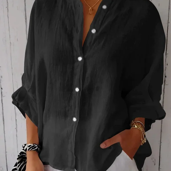 Linen Bow-Back Blouse – Summer Elegance in Linen