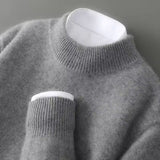 Soft Wool Blend Mock Neck Sweater – Minimalist Chic