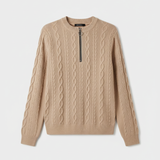 Beige Cable Knit Sweater