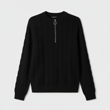 Black Cable Knit Sweater