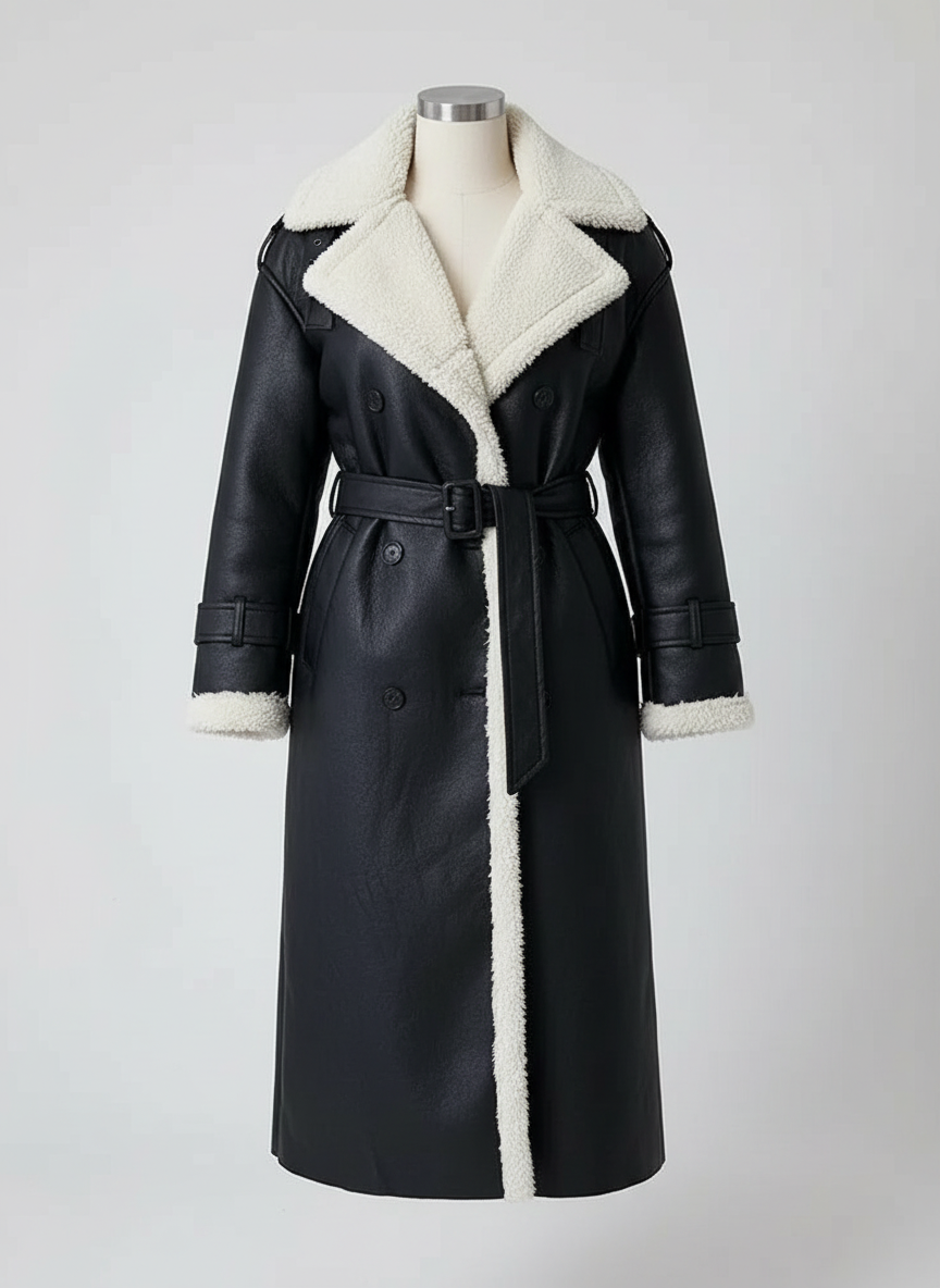 Black Shearling Coat