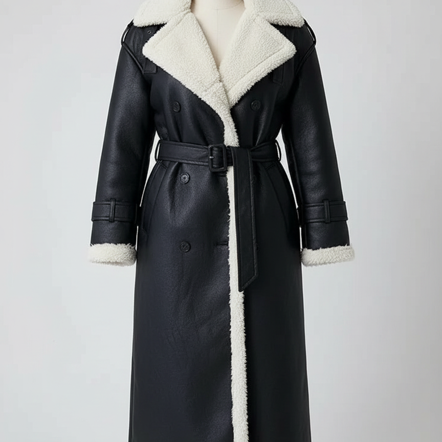 Black Shearling Coat