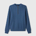 Blue Cable Knit Sweater - exact match