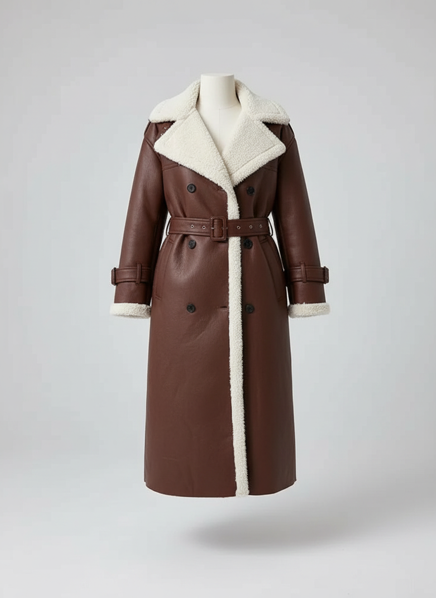 Brown Shearling Coat