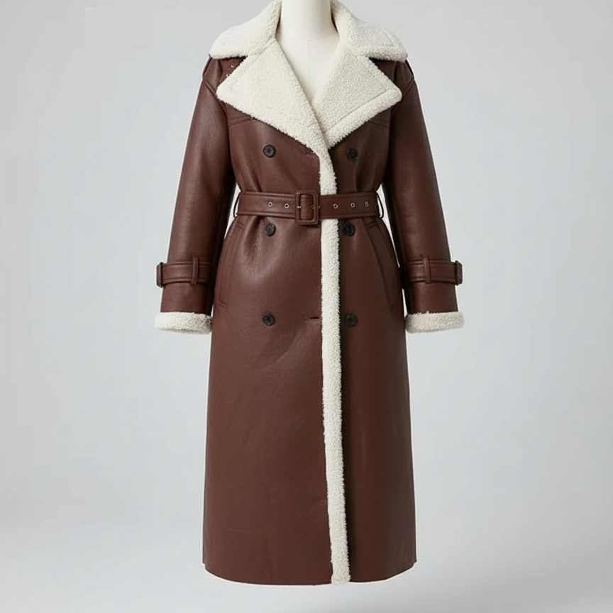 Brown Shearling Coat