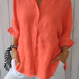 Linen Bow-Back Blouse – Summer Elegance in Linen
