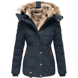 Faux Fur Lined Winter Parka – Black