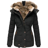 Faux Fur Lined Winter Parka – Black