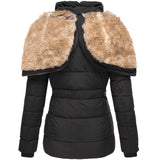Faux Fur Lined Winter Parka – Black