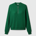 Green Cable Knit Sweater - correct