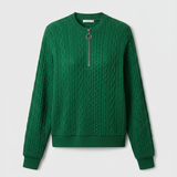 Green Cable Knit Sweater - correct