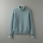Green Mock Neck Sweater - flat lay