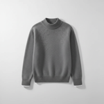 Grey Mock Neck Sweater - flat lay