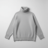 Grey Oversized Turtleneck Sweater - consistent