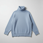 Light Blue Oversized Turtleneck Sweater