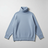 Light Blue Oversized Turtleneck Sweater