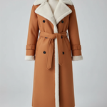 Orange Shearling Coat