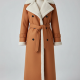 Orange Shearling Coat