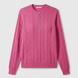 Pink Cable Knit Sweater