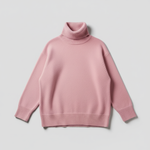 Pink Oversized Turtleneck Sweater