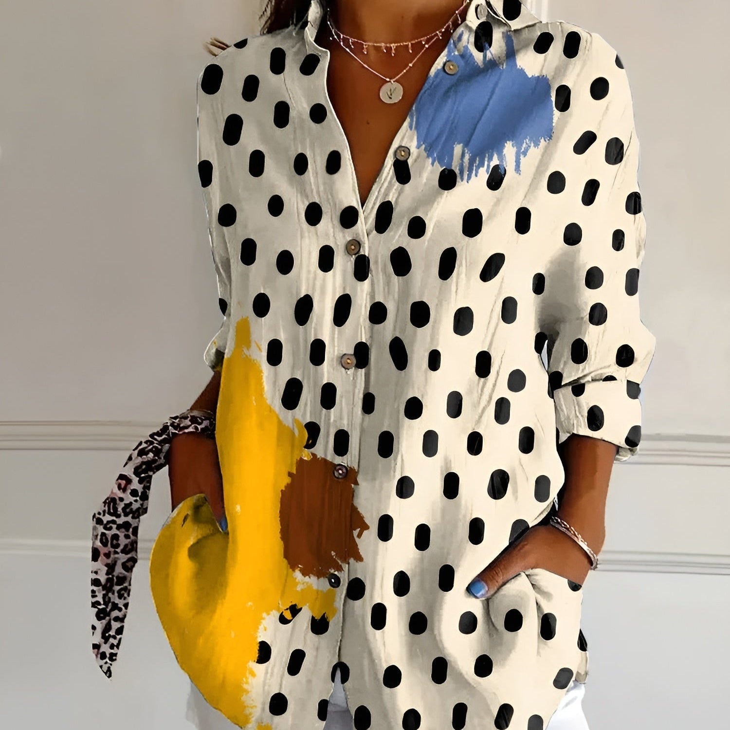 Botanical Muse Linen Shirt – Relaxed Fit Floral Print Top