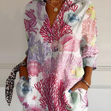 Botanical Muse Linen Shirt – Relaxed Fit Floral Print Top