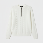 White Cable Knit Sweater